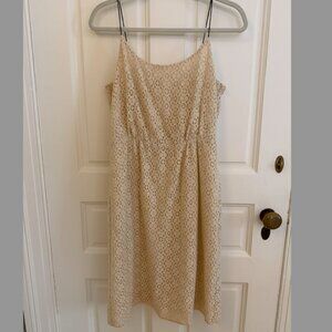 J. Crew Ivory Lace Crochet Slip Dress Size 10